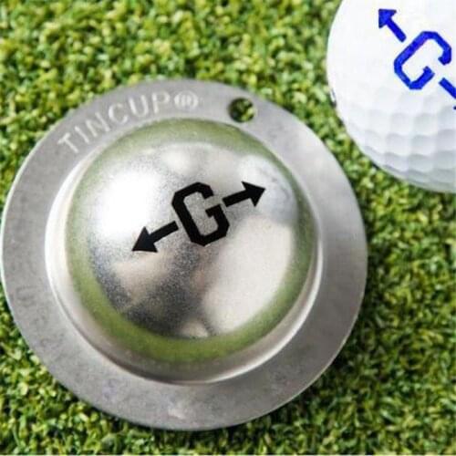 1PCS - Golf Ball Aligner Stainless Steel Template Marker Golf Marker Positioning Aids Outdoor Golf Sport Tool Golf Training Aids