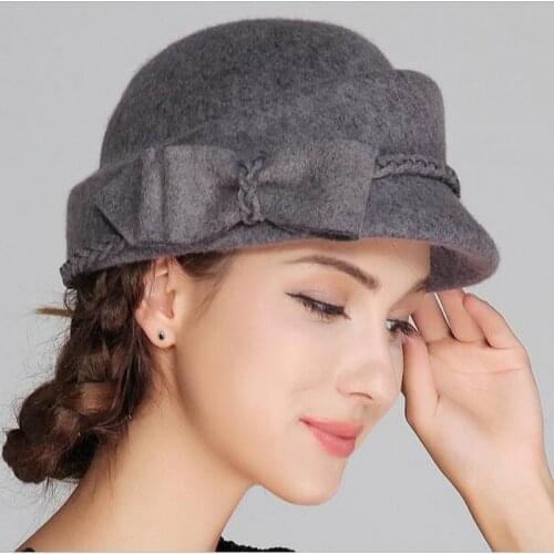 100% wool beret hat for women winter warm hats for girls 2018 new arrivals M1074
