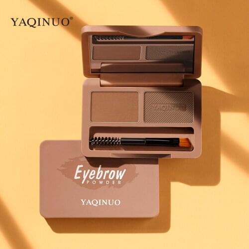 2 Color Eyebrow Powder Professional Makeup Palette Eyebrow Stamp Eye Brow Enhancers Eye Brows Shadow Make Up Brow Powder TSLM1