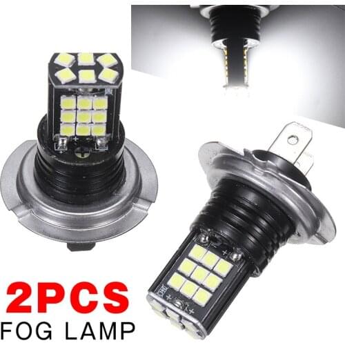2pcs H7 120W 12000LM Car Auto 3030 SMD LED Headlight Kit Low Beam Fog Lamp Bulbs 6500K White Super Bright Light