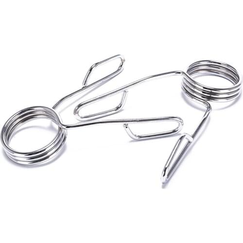2 Pcs Spring Collar Clips For Dumbbell Barbell Clamp Bar Diameter 5cm Weight Lifting Gym Lock Collar Standard 2" Weight Bars