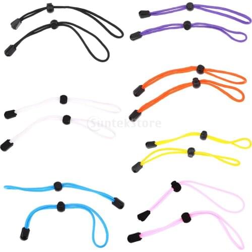 2Pcs Scuba Diving Dive Snorkeling Adjustable Hand Wrist Lanyard Strap Cord Rope Leash Gear Equipment Holder Accessory - 7 Colors