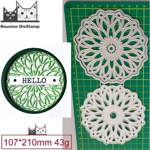 2021 New Cut Die Double-layer Hollow Circle Frame Metal Cutting Dies DIY Scrapbooking Steel Craft Die Cut Embossing Paper Cards