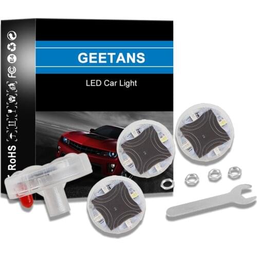GEETANS 4PCS Car Wheel light LED Flash Tyre Valves Lamp Flash Colorful Models Waterproof Car Gas Nozzle Cap Lamp Tire Light AE