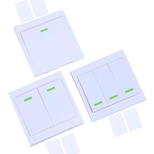 433Mhz 86 Wall Panel Wireless Remote Control Switch Transmitter 1 2 3 Button RF Receiver For Bedroom Ceiling Light Lamp