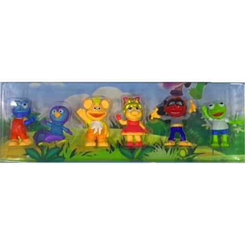 6pcs/lot muppet babies PVC Toys babies Doll Action Figure For childrens birthday gift 8-9cm