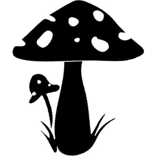 16*13.5cm Mushroom Car Sticker And Decals Car Sticker Car Styling Decoration Door Window Vinyl Stickers accessories