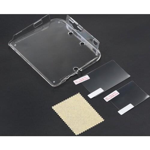 Anti Scratches 2Ds Case Durable Transparent Plastic Protective Hard Case Cover Shell+Anti Dust Film For Nintendo 2DS Gaming