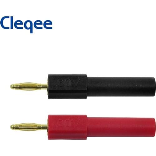 Cleqee P7020 2pcs 2mm Male to 4mm Female Banana Plug Jack For Speaker Test Probes Converter Connectors