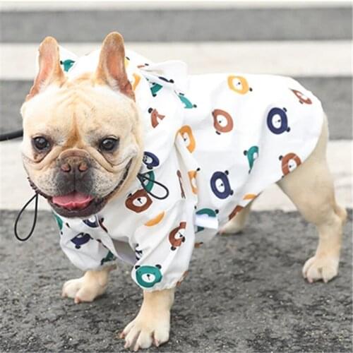 Pet Dog Raincoat Pug French Bulldog Clothes Waterproof For Rain Jacket Poodle Schnauzer Welsh Corgi Convenient Practical Durable