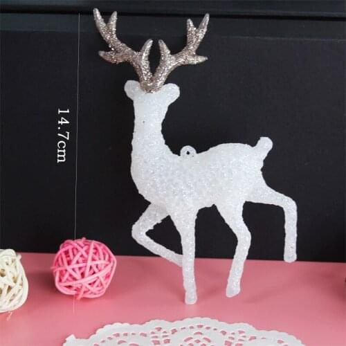 Crystal Elk Christamas Cake Topper for Feather Hairball Birthday Party Decor Star Baking Supplies Dessert Love Gifts