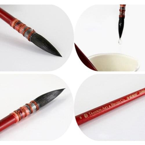 Squirrel Fur Hair Watercolor Paint Brush Ancient Rhyme Painting Brush Art Supply 20CB