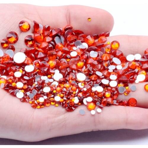 Hyacinth ss3-ss34 Non Hotfix Strass Rhinestones Round Flatback Nails Art Decoration Glue On Glass Diamonds DIY Embellishments