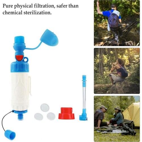 Outdoor Camping Multi-function Water Filter Straw Portable Earthquake Emergency Equipment Direct Drinking Water Filter
