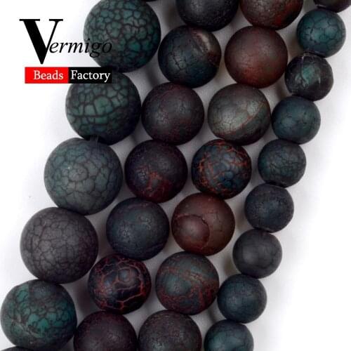 Natural Vintage Green Tibetan Agates Round Loose Beads for Diy Jewelry Making 6mm 8mm 10mm Prayer Spacer Beads Accessories 15"