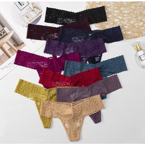 New Womens Underwear Sexy Lace Panties Fashion Hollow Out G-String Low Waist Seamless Briefs Female Sexy Lingerie Underpants