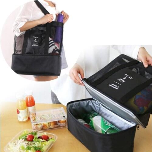 Portable Outdoor Picnic Bags Travel Shoulder Bag Waterproof Double Insulation Lunch Bag Storage for Camping Beach Organizer
