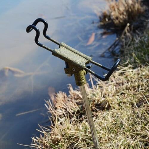 Portable Adjustable Metal Rod Stand Rod Holder for Bank Fishing Bracket Rod Holder about 50 Degrees SAL99
