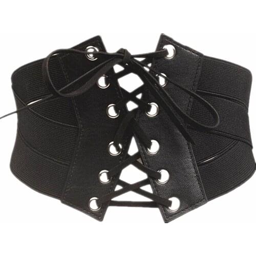 Womens Fashion Elastic Stretch Wide Band Corset Waist Belt