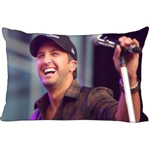 Custom Luke Bryan New Arrival Pillowcase 45x35cm(One Side) Rectangle Zipper Print Throw Wedding Decorative Pillowcase Cover