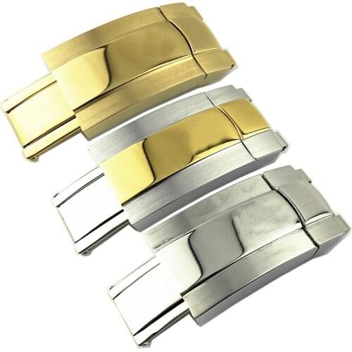 Watch Band Buckle for Rolex Watch Buckle Daytona Green Water Ghost Yacht 16mm Men Stainless Steel Clasp Fine-tuning Pull Button