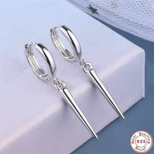 SHQIYAYI 925 Sterling Silver Hoop Drop Earrings Gothic Style Women Female Party Jewelry Accessories Bijoux Fashion Gifts 488