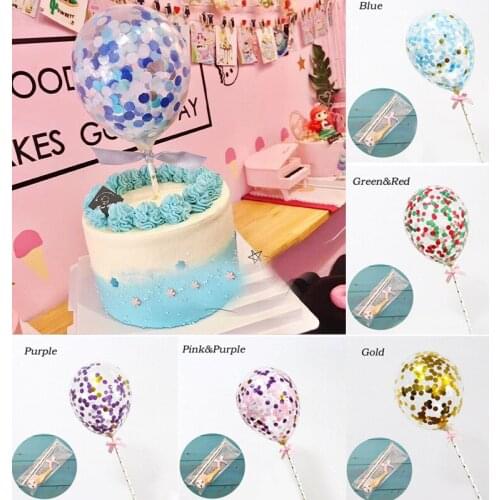 1 Set 5inch Shiny Confetti Balloons Transparent Paper Foil Confetti Globos 1cm Glitter Sequins Wedding Birthday Party Decors