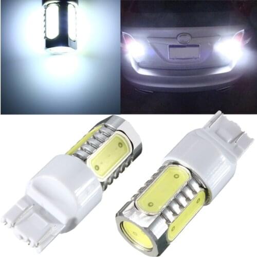 1pcs T20 7443 W5/21W 7.5W Light Bulb Auto Tail Turn Signal LED Lights Lamp Bulb DC8V-24V Pure White Support Dropshipping