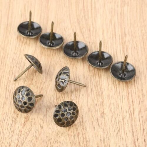 10Pcs Upholstery Nail Tachas Jewelry Gift Box Sofa Decorative Furniture Nails Tacks Stud Pushpin Antique Hardware 19*20mm