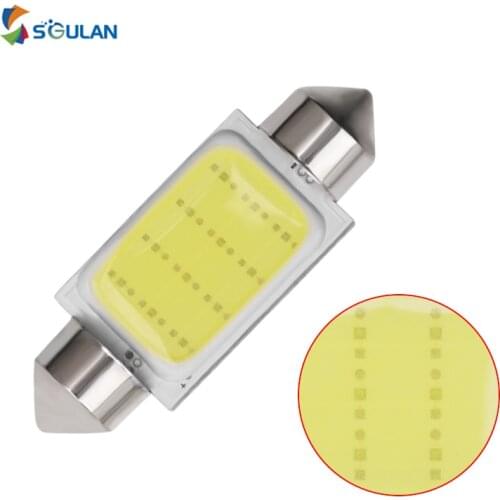 10 Pcs Hight bright Festoon C5W C10W Cob Car LED Bulb 31 36 39 41MM 12V 6500K White Dome Light License Plate Lamp Trunk lighting