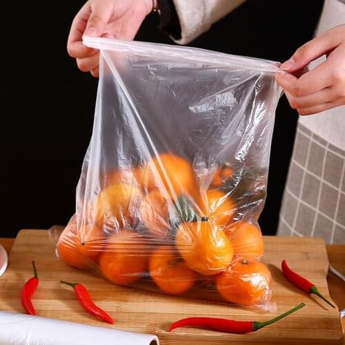 50/100PCS Roll Disposable Food Storage Grip Seal Bag Plastic Fresh Bag Transparent Freezer Bag Plastic Sealer Home Kitchen