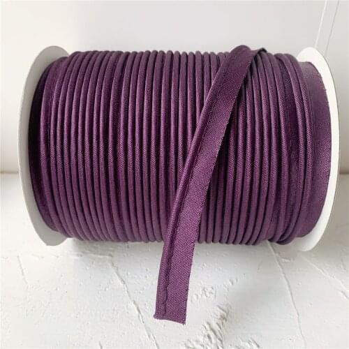 12mmX20Yards Satin Bias Cord Handmade For DIY Garment Sewing And Trimming cord high quality and 100% cotton rope