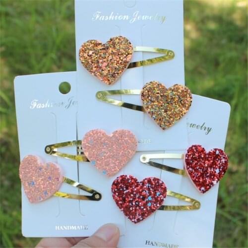 16 pairs/lot, Mini Glitter Bow Hair Clips, Baby Girls Boutique Bow Snap clips Baby Hair Accessories