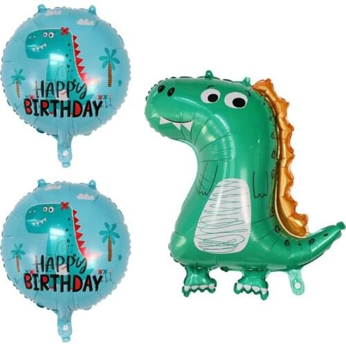 50pcs Large Lovely Dinosaur Foil Helium Balloons Animal Forest Party Theme Jungle Party Decoration Baby Birthday Party Decor