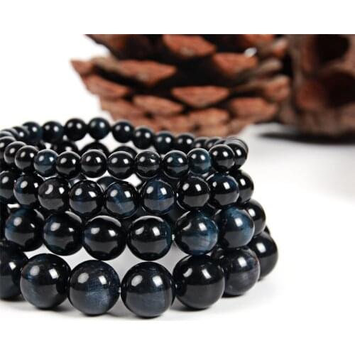 Strand Bracelet Blue Tiger Eye Beaded Buddha Bracelets Bangles Natural Stone Bracelet Men Women Bracelets 2017 Dropshipping