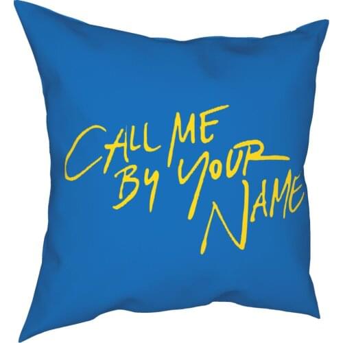 Call Me By Your Name Blue Pillowcase Home Decorative Cushion Cover Throw Pillow for Home Polyester Double-sided Printing
