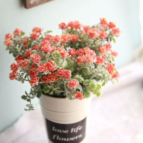 Artificial plants Fake Flower Milan Camellia Floral Wedding Flower Bouquet plastic flower for needlework art planned