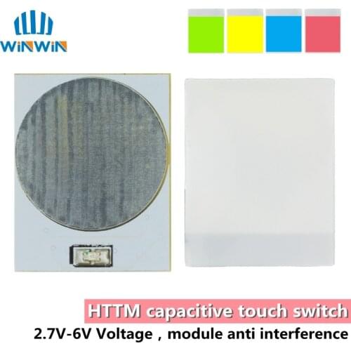 DC 3V 5V 6V Capacitive Touch Switch Button RGB LED Sensor Switch Module HTTM DIY Electronic Board Multi Color Anti-interference
