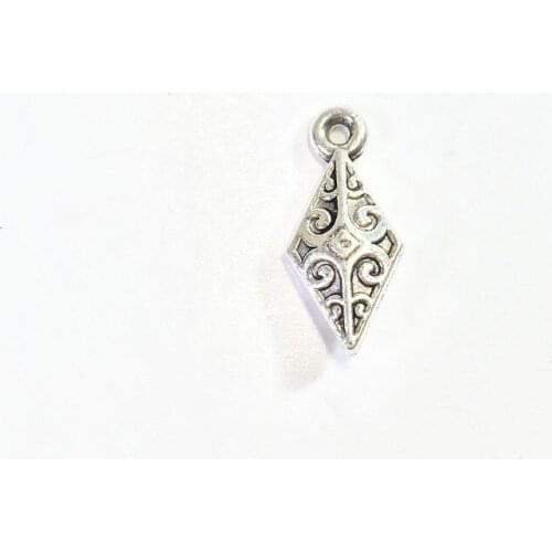 Eruifa 20pcs13*7mm Burnished Geometry Charms Zinc Alloy necklace,earring bracelet jewelry DIY handmade 2 colors