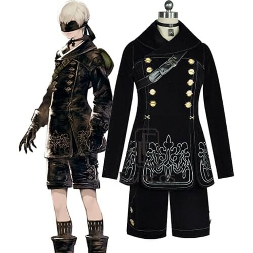 Game NieR Automata 9S Full Set YoRHa No. 9 Type S Cosplay Halloween Party Costume Uniform Custom Made