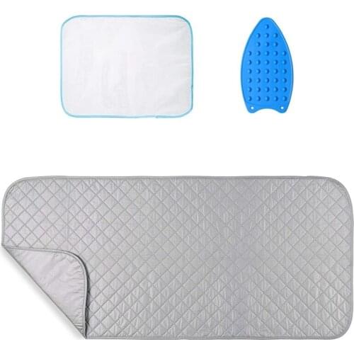 LUDA Ironing Mat,Cotton Thickened Portable Ironing Blanket, Water Absorbent Pad Cover for Washer Table Silicone Iron Rest Pad
