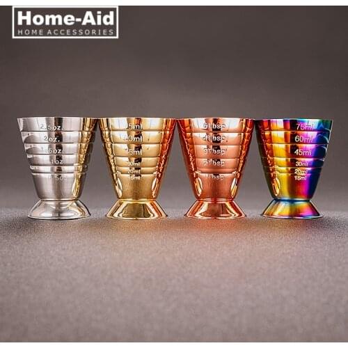 15-75ml Stainless Steel Measuring Shot Cup Jigger Bar Cocktail Drink Mixer Liquor Measurer Mojito Cups Bar Tools Bar Accessories