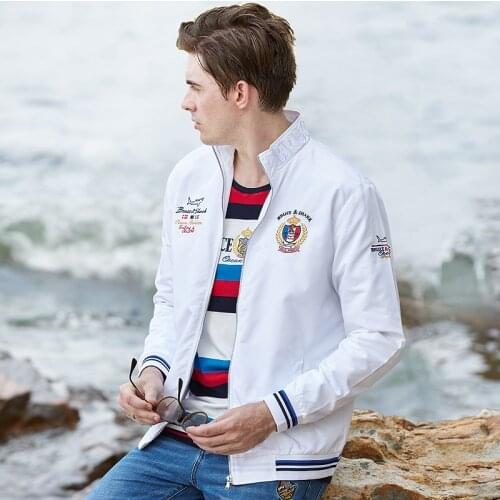 Bruce&shark M-4XL Casual Men Jacket Spring Autumn Winter Men Coat Outerwear Male Baseball Thin Wear Fashion Smart Casual Wear