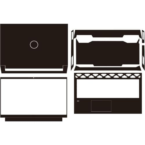 KH Carbon fiber Laptop Sticker Skin Decals Cover Protector Guard for Dell Inspiron G15 5510 15.6"