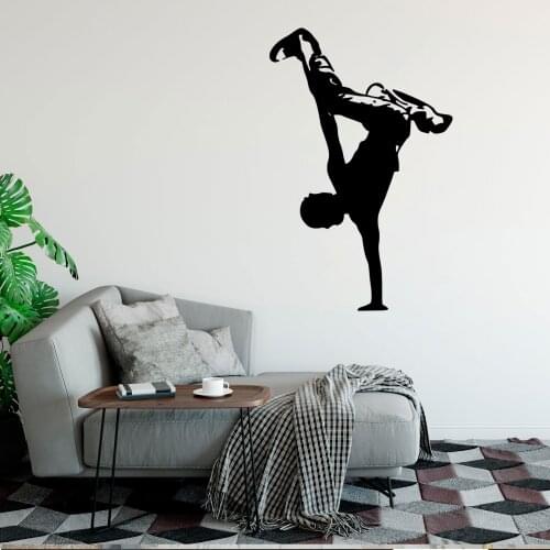 BreakDance Street Dancing Wall Sticker Fashion Cool For Boys Bedroom Dancing Studio Decals Home Interior Decor DIY Mural DW8571