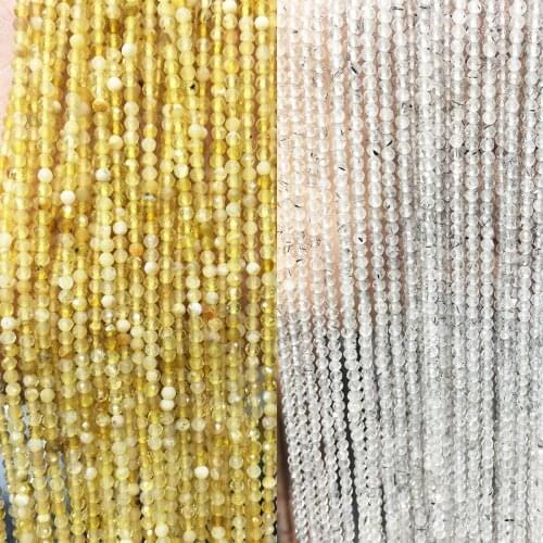 Natural Huang Ao Bao Cut Face Beads Featured Angle Cut Face Black Crystal Small Code Beads DIY Jewelry Making Bracelet Necklace