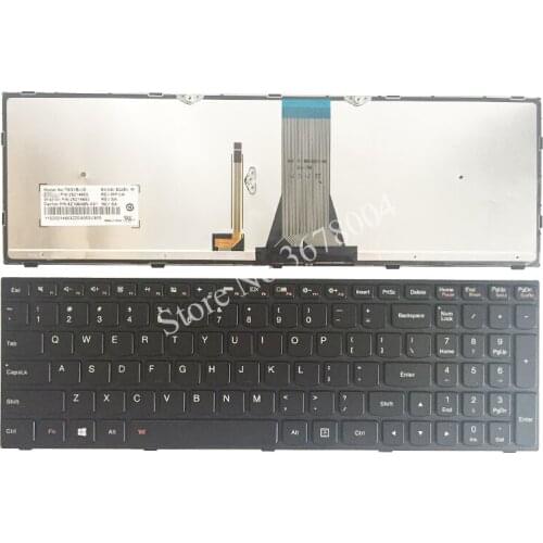 New US keyboard For Lenovo B70-80 B71-80 B51-80 black backlit keyboard black box