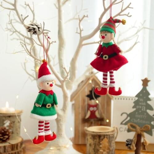 New Creative Christmas Cute Elf Doll Small Pendant Christmas Tree Decoration Pendant Accessories Happy New Year 2022