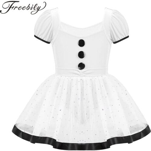 New Figure Ice Skating Baton Twirling Dress Sequined Mesh Ballet Tutu Dress Kids Christmas Dance Costume Gymnastics Leotards