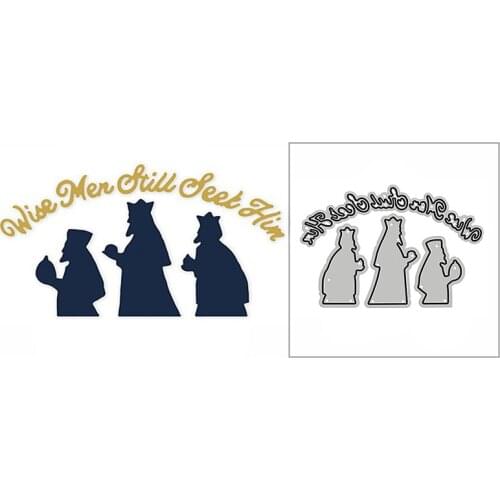 New Wise Men Believer Phrase 2020 Metal Cutting Dies for DIY Scrapbooking and Card Making Decorative Embossing Craft No Stamps